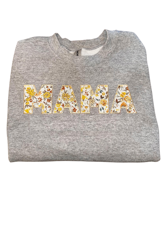 Mama Embroidered Applique Sweatshirt