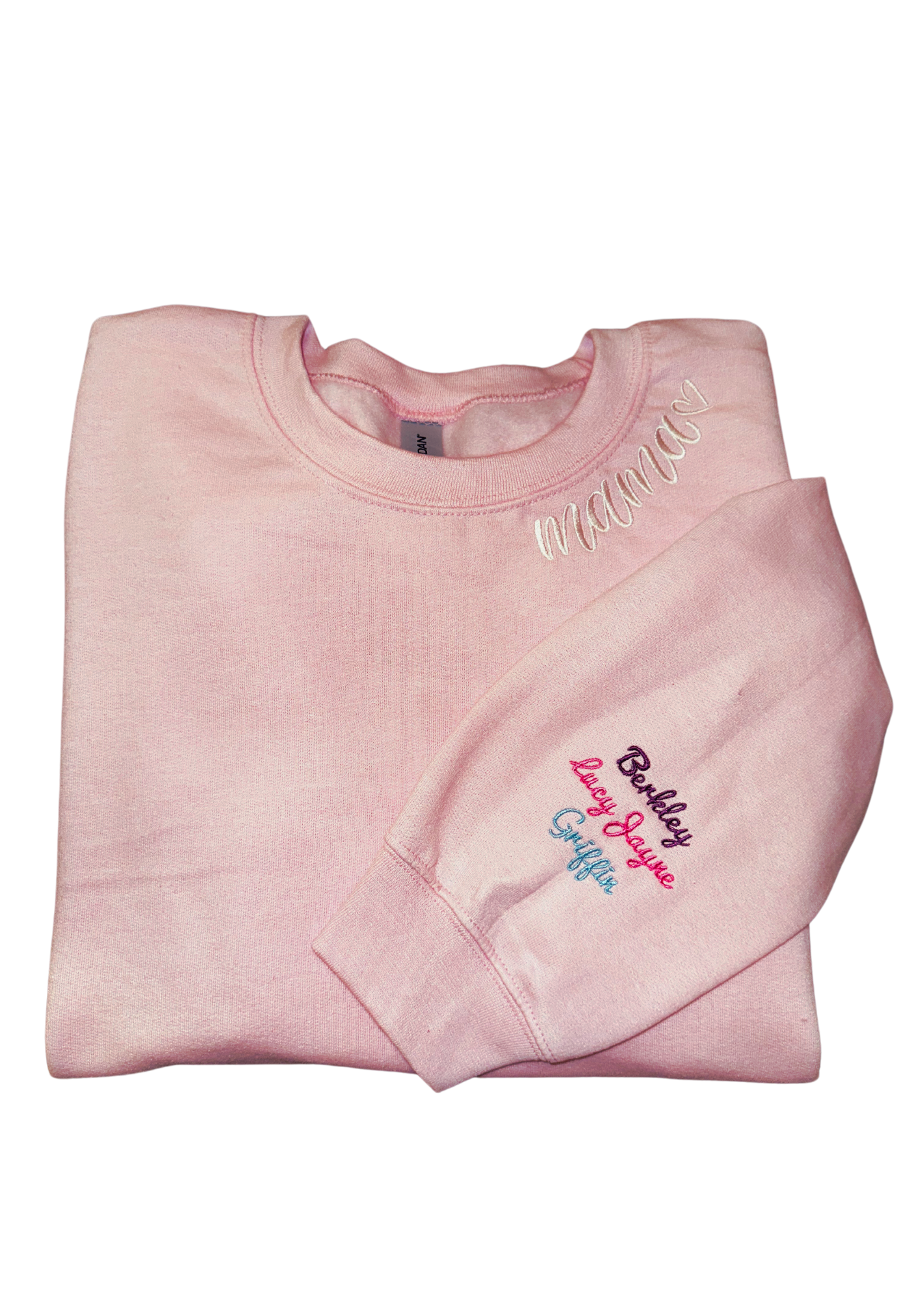 Mama Embroidered Neckline Sweatshirt